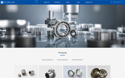 轴承制造厂家外贸出口独立站html5网站建设模板带源码